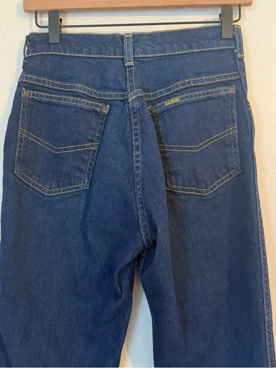 Vintage OshKosh Jeans USA Union Tag Talon Zip High Rise Dark Wash Straight Leg - Picture 9 of 12